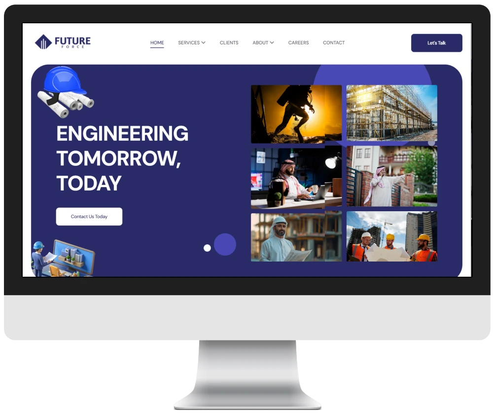 Screenshot of Future Force Contracting website