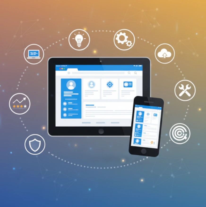 A user interacting with a sleek mobile application on a smartphone.